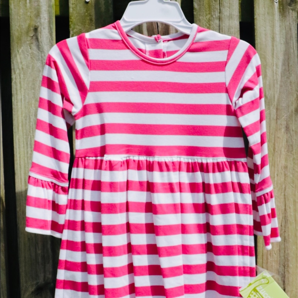 Zuccini Pink and White Stripe Dress
